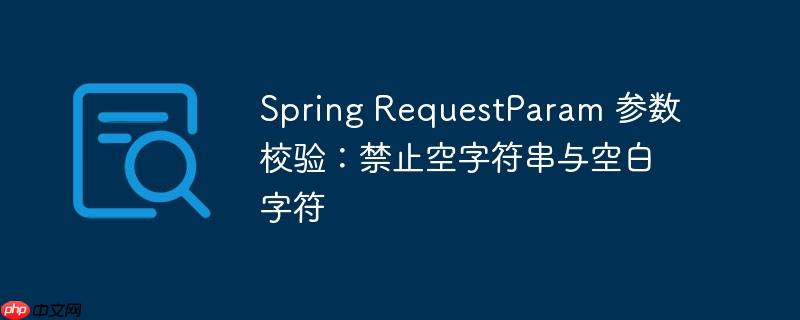 Spring RequestParam 参数校验：禁止空字符串与空白字符