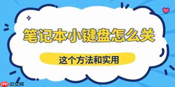笔记本小键盘怎么关 这个方法和实用