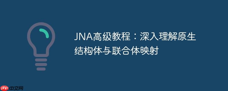 JNA高级教程：深入理解原生结构体与联合体映射