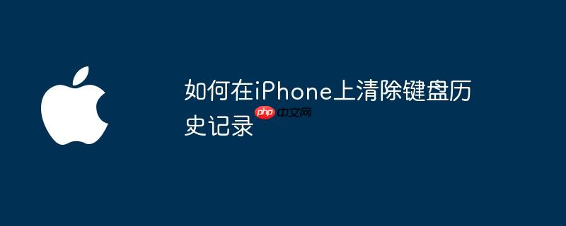 如何在iPhone上清除键盘历史记录