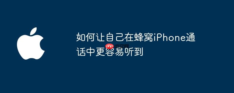 如何让自己在蜂窝iPhone通话中更容易听到