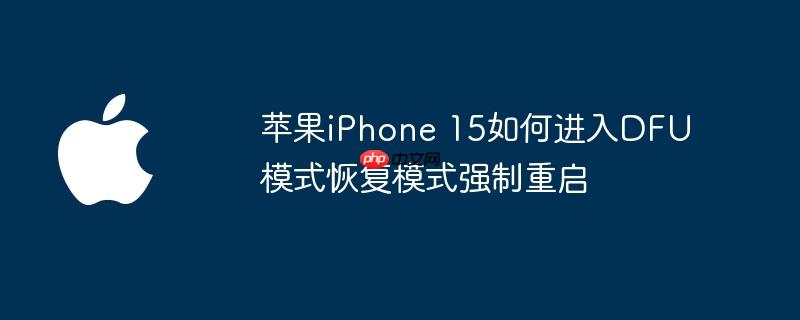苹果iphone 15如何进入dfu模式恢复模式强制重启