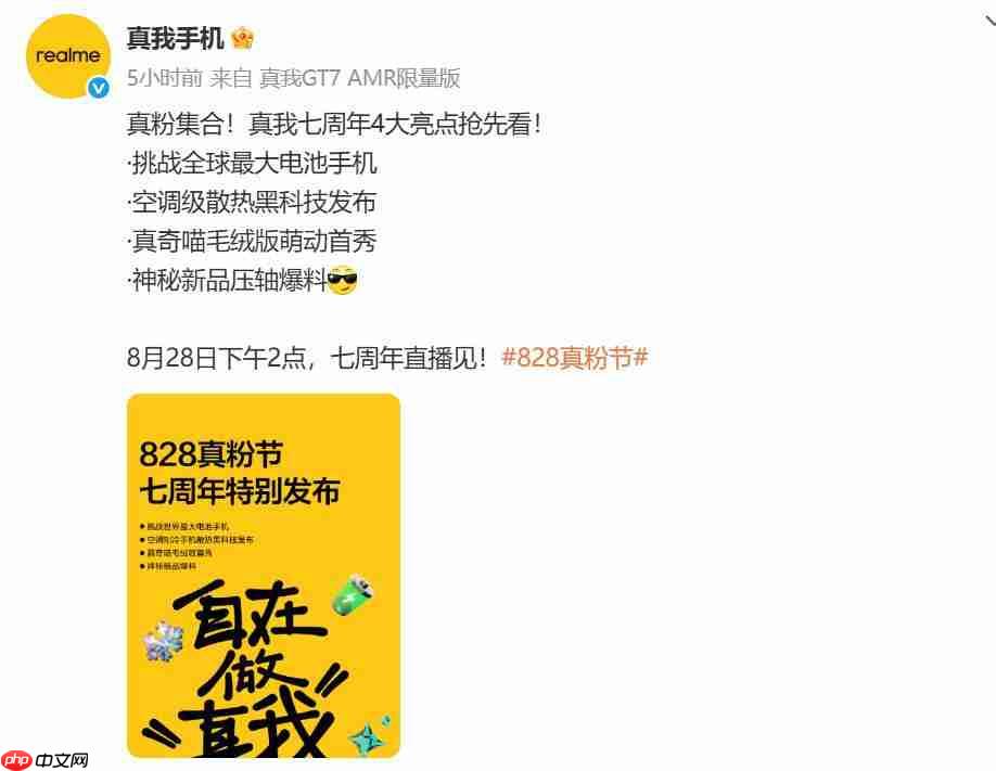 10000mAh 手机要来了吗？真我公布 828 真粉节亮点 