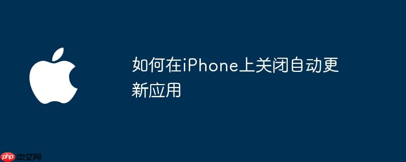 如何在iphone上关闭自动更新应用
