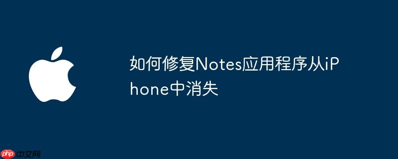 如何修复Notes应用程序从iPhone中消失