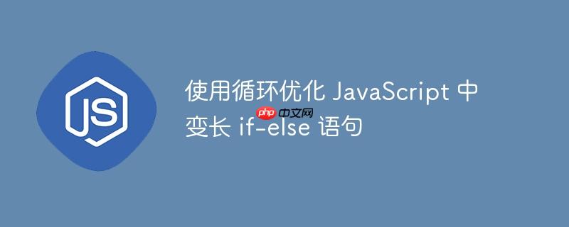 使用循环优化 javascript 中变长 if-else 语句