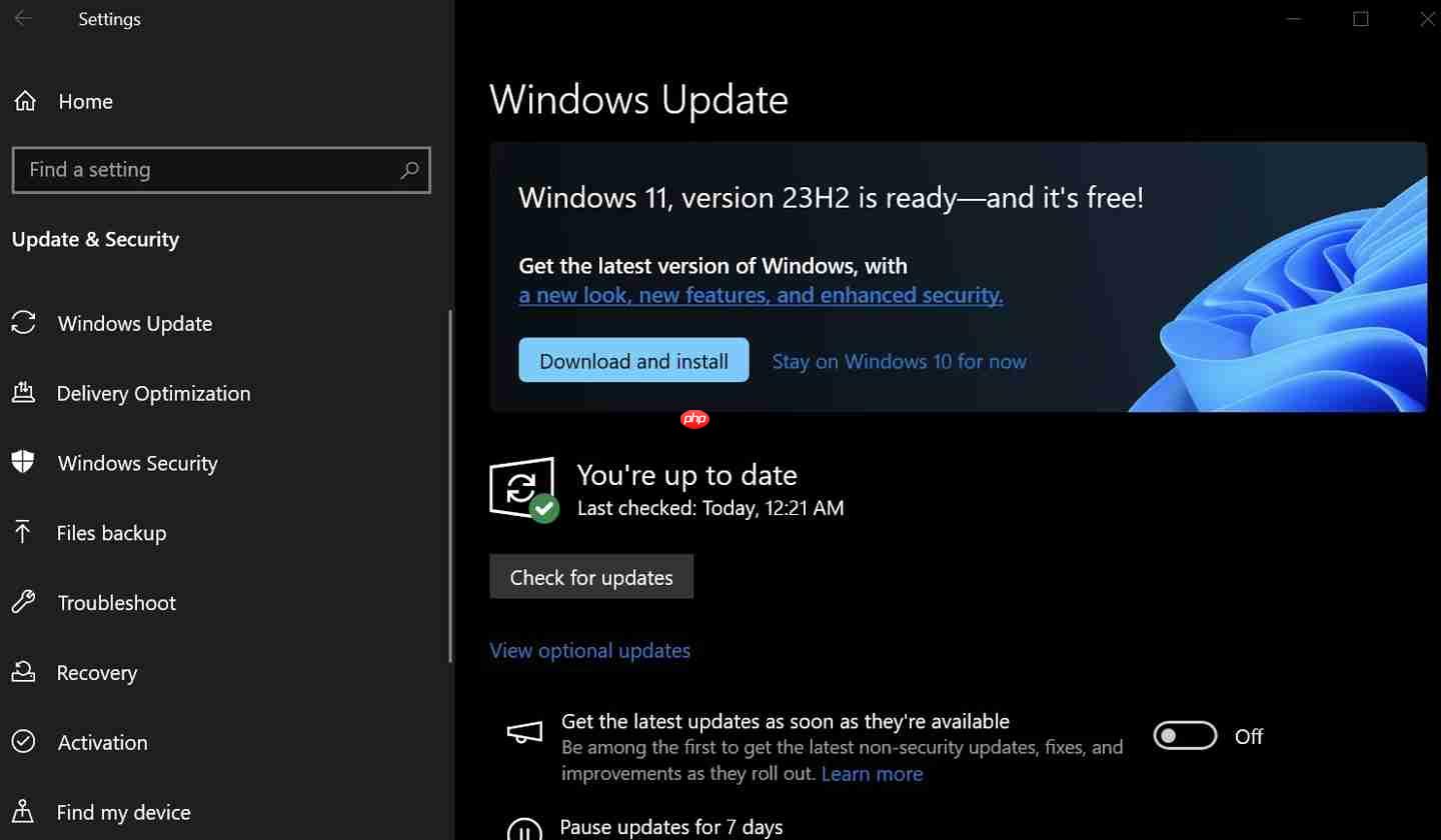 微软更新服务器：Win10 用户可直接升级到 Win11 23H2 系统