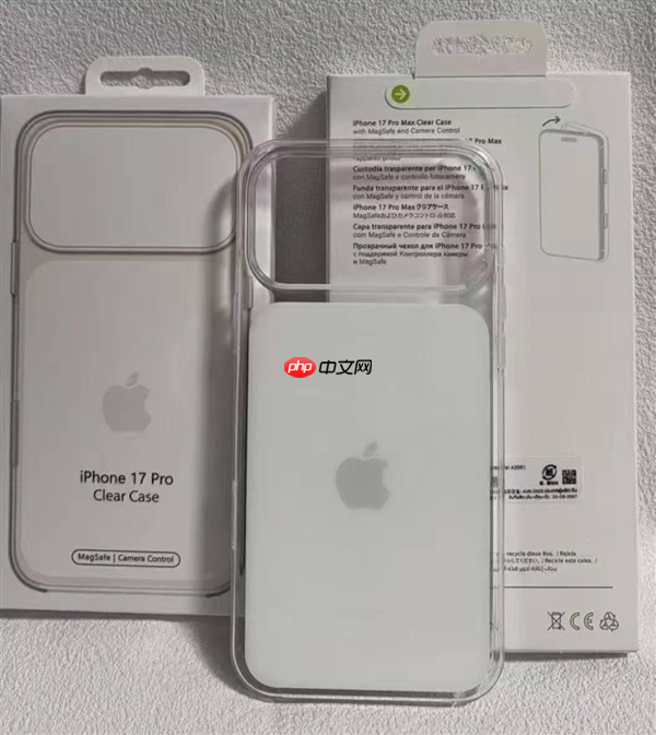 苹果iPhone 17 Pro官方透明保护壳曝光：有三大变化