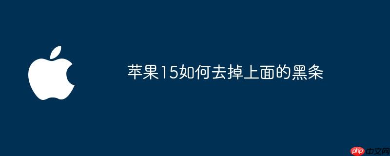 苹果15如何去掉上面的黑条