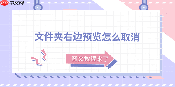 文件夹右边预览怎么取消？图文教程来了