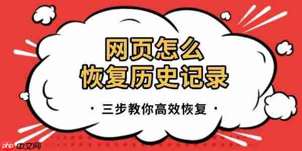 网页怎么恢复历史记录 三步教你高效恢复！
