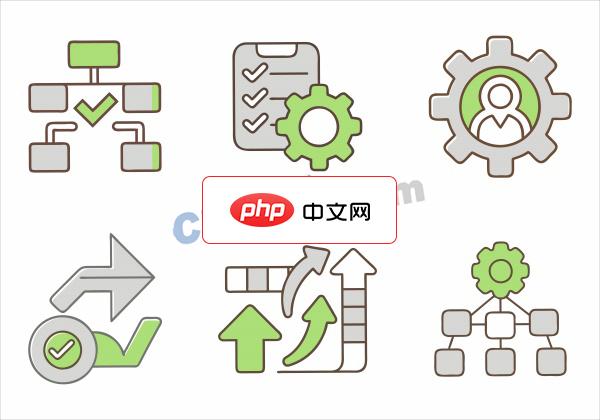简约企业团队商务演示图标矢量模板