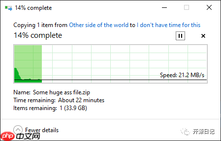 3k stars有个人才把Windows文件复制过程搞成了月球着陆游戏
