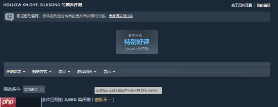 《空洞骑士：丝之歌》Steam国区褒贬不一！翻译太糟糕 不开预购