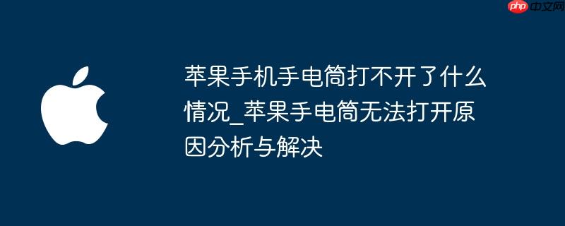 苹果手机手电筒打不开了什么情况_苹果手电筒无法打开原因分析与解决
