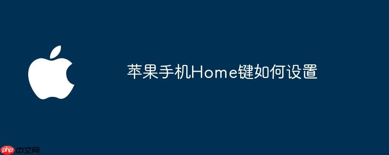 苹果手机Home键如何设置