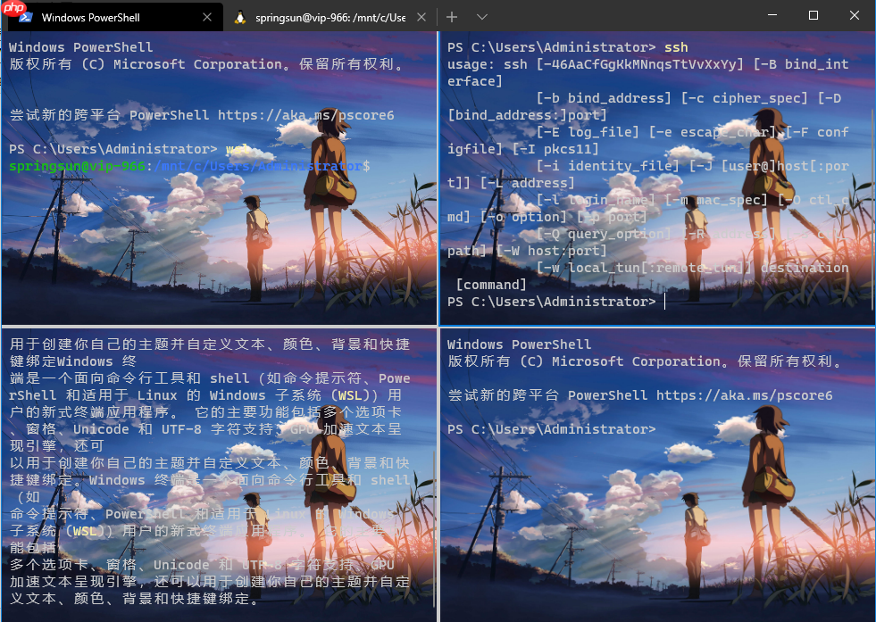 Windows10上安装Linux子系统(WSL2，Ubuntu)，配合Windows Terminal使用，还要什么自行车