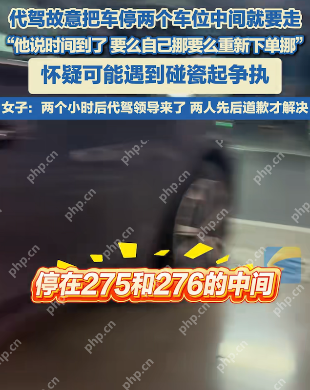 成都一代驾司机停车占用两车位，女车主恐有诈起争执
