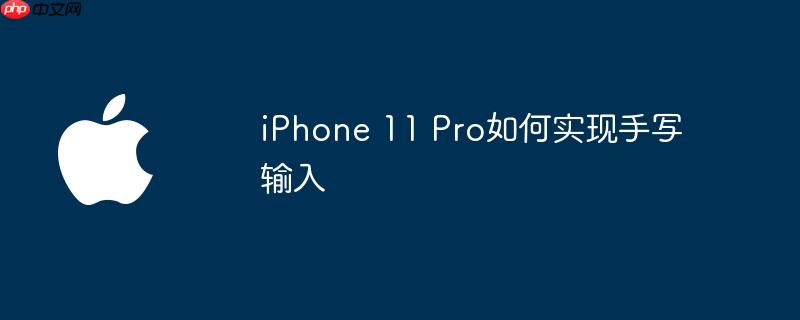 iPhone 11 Pro如何实现手写输入