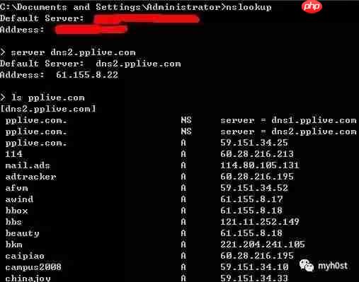 配置漏洞之DNS域传送