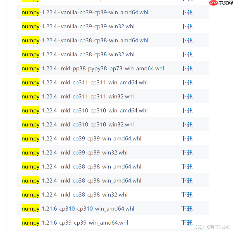 [python]windows上通过whl文件安装numpy+mkl教程