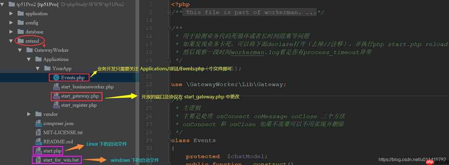 ThinkPHP5 集成使用 GatewayWorker 进行即时通信的配置操作