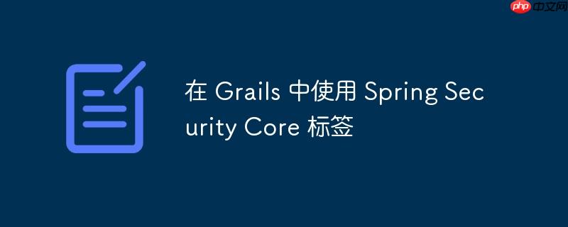 在 Grails 中使用 Spring Security Core 标签