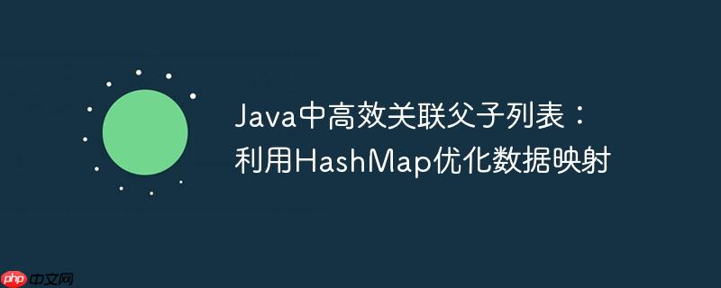 Java中高效关联父子列表：利用HashMap优化数据映射