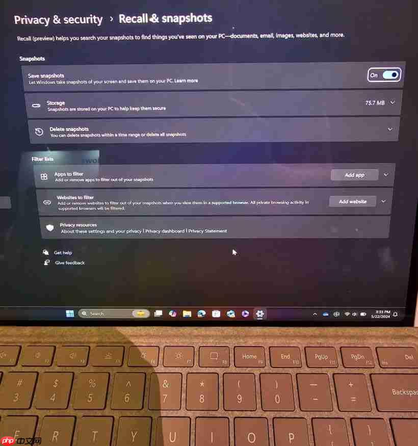 微软 Win11 Recall“记忆”AI 功能初体验：性能迅捷、无明显延迟