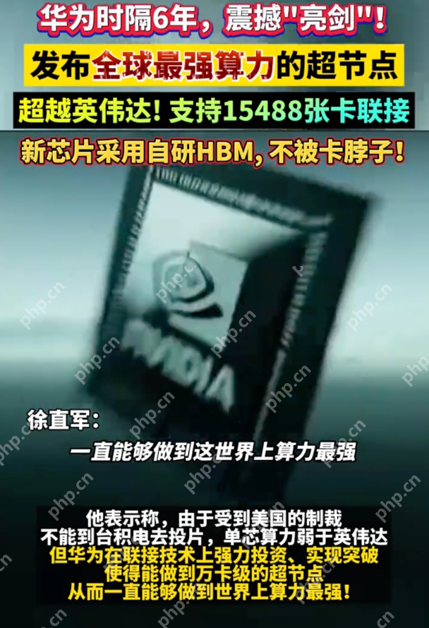 华为发布全球最强算力的超节点：超越英伟达，支持15488张卡联接 - 创想鸟