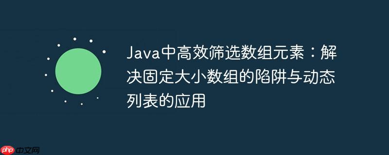 Java中高效筛选数组元素：解决固定大小数组的陷阱与动态列表的应用