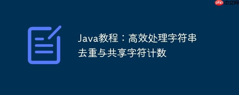 Java教程：高效处理字符串去重与共享字符计数