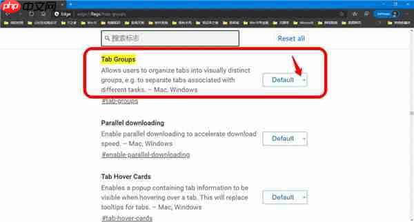Win10怎么使用Tab Groups标签分组批量管理页面？