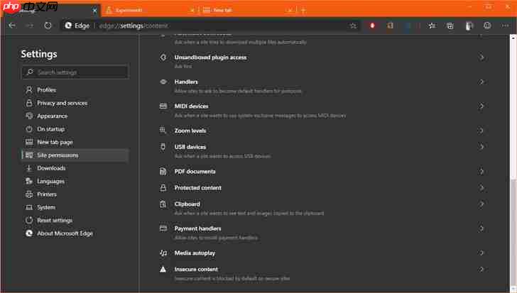 Win10 Chromium Edge新权限：阻止不安全内容