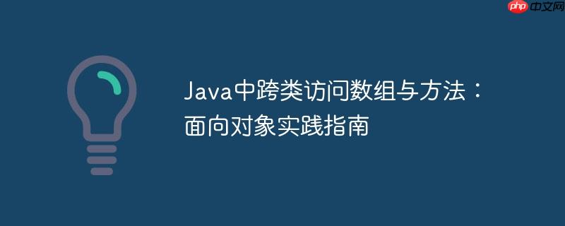 Java中跨类访问数组与方法：面向对象实践指南