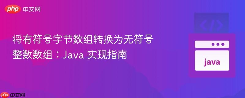 将有符号字节数组转换为无符号整数数组：Java 实现指南