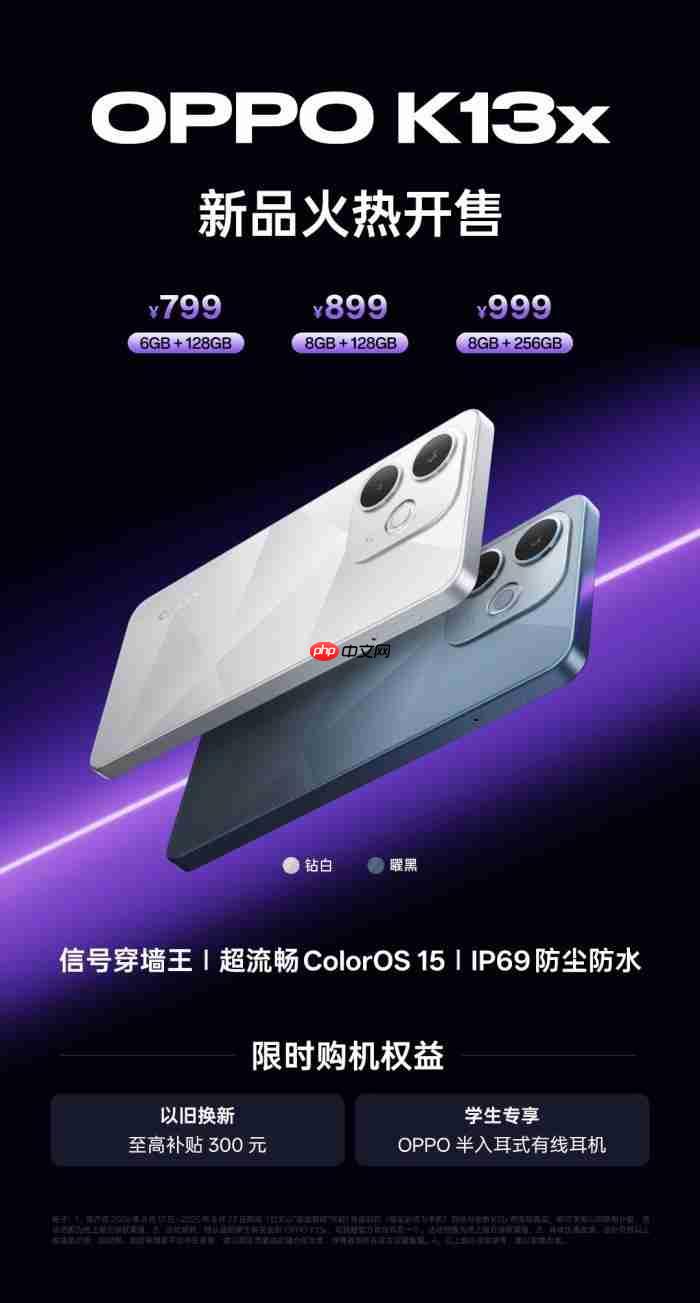 OPPO K13s/K13x 双机齐发：高能户外模式，出行更安心！
