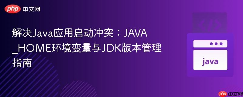 解决Java应用启动冲突：JAVA_HOME环境变量与JDK版本管理指南