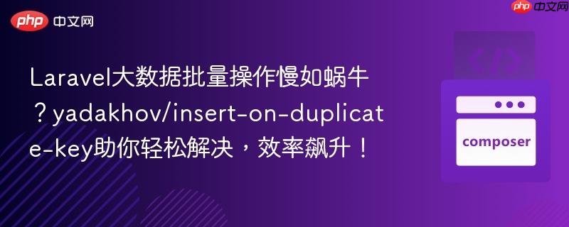 Laravel大数据批量操作慢如蜗牛？yadakhov/insert-on-duplicate-key助你轻松解决，效率飙升！