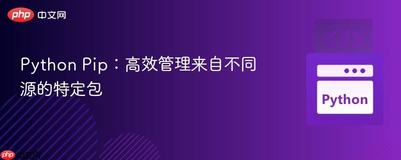 Python Pip：高效管理来自不同源的特定包