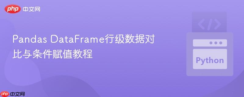 Pandas DataFrame行级数据对比与条件赋值教程