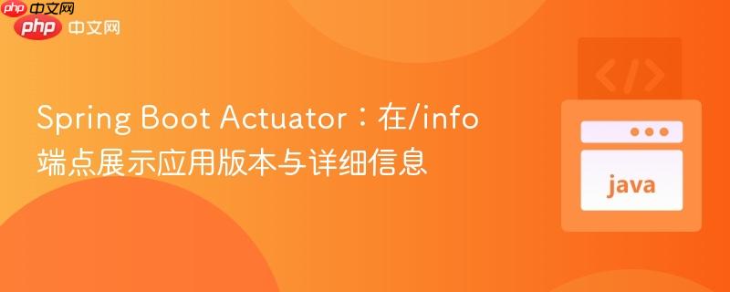 spring boot actuator：在/info端点展示应用版本与详细信息