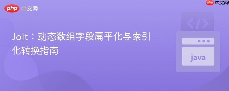 Jolt：动态数组字段扁平化与索引化转换指南