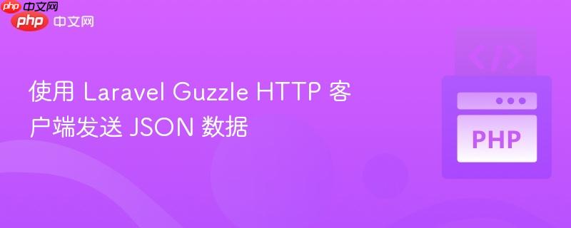 使用 Laravel Guzzle HTTP 客户端发送 JSON 数据