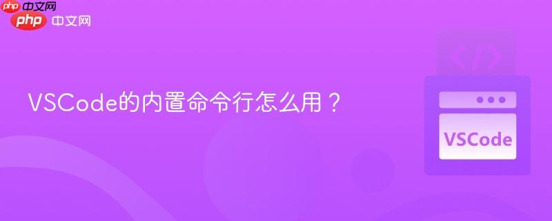 VSCode的内置命令行怎么用？