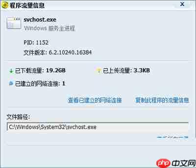 Win10系统的Svchost.exe为什么那么占网速？