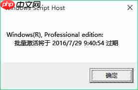 Win10批量激活怎么查看天数？