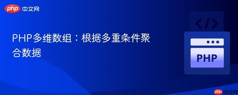PHP多维数组：根据多重条件聚合数据