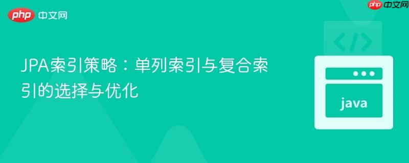 JPA索引策略：单列索引与复合索引的选择与优化