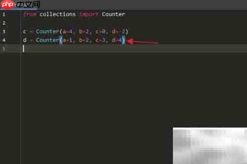 Python Counter subtract()用法解析
